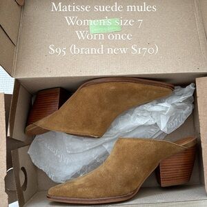 Matisse Suede Mules